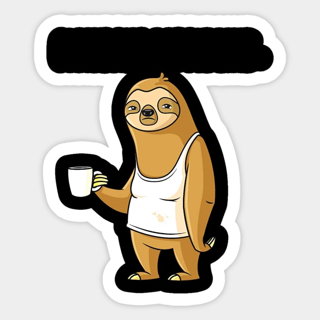 Monday Got Me Like Funny Lazy Sloth Sticker by ValentinkapngTee